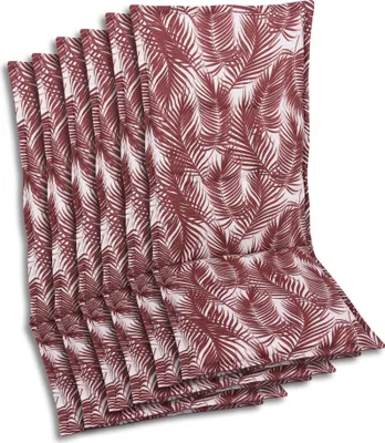 Produktbild von GO-DE Textil, Sesselauflage Hochlehner, 6er Set, Farbe: rot, Maße ca.: 120 cm x 50 cm x 6 cm, Rückenhöhe: 72