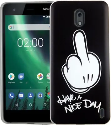 Produktbild von Handy Hülle für Nokia 2 Mittelfinger Smartphone Cover Bumper Schale Etuis