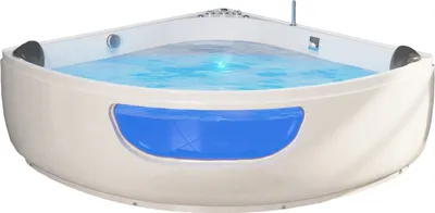 Produktbild von TroniTechnik® Whirlpool Badewanne Eckwhirlpool PAROS 150cm x 150cm, vormontiert, Acrylwanne 2 Pers., 12 Düsen, Sanitäracryl