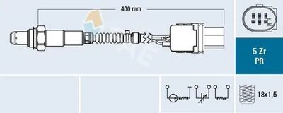 Produktbild von FAE Lambdasonde passend für MERCEDES-BENZ C-Klasse Limousine (W204) 75061