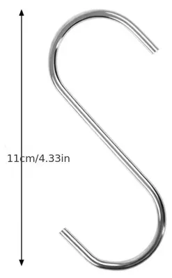Obrázek produktu pro S-háčky – univerzální závěsné háčky – sada 10 kusů – 11 cm – nerezová ocel – vhodné do kuchyně, koupelny a na zavěšení oblečení