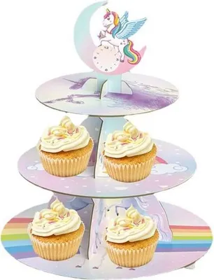 Obrázok produktu pre Papierový stojan na muffiny a capcaky Unicorn - Cakesicq