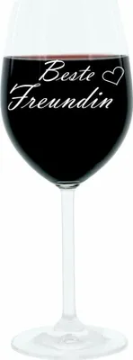 Immagine prodotto di Leonardo Weinglas 400 ml, Beste Freundin, Geschenk Stimmungsglas mit lustiger Gravur, Moodglas, 22 cm