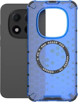 Produktbild von Magnet Hülle für Xiaomi Redmi Note 15 Pro 5G Honeycomb Hybrid Ringhalter Blau