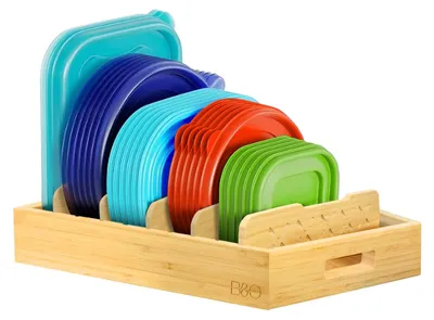 Bambus-Organizer mit 5 Trennwänden, 26x34,3x10 cm, 1 Stück