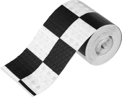 Produktbild von 1Stk.Reflektierend Sicherheitsband Selbstklebend Markierungszeichen Schwarz Weiß