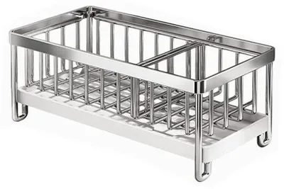 Immagine prodotto di Dispenser per lavello da cucina - Organizer per lavello in acciaio inossidabile - Set portaoggetti multifunzionale - Con Lekbak - Colore: nero - Per lavello - 1 pezzo