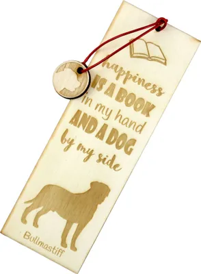 Produktbild von Bullmastiff - Lesezeichen mit Hund, personalisiertes Lesezeichen, Hundeaccessoire für Leser der Marke Art-Dog