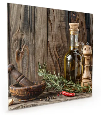 Produktbild von Küchenrückwand Spritzschutz Glas mit Motiv Küchendekoration 40 x 40 cm