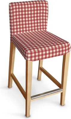 Produktbild von Dekoria Henriksdal Husse für Barhocker, rot-ecru, Barhocker  Hendriksdal