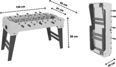 Image de Charlsten Table de baby-foot Soccer Foldy - pliable