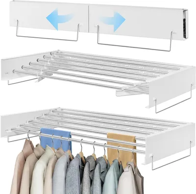 Zdjęcie produktu dla Suszarka rozkładana - Szerokość 100 cm - Biała - Oszczędza miejsce - Do suszenia ubrań