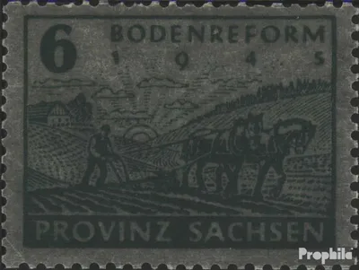 Produktbild von Briefmarken Sowjetische Zone (All.Bes.) 1946 Mi 90Y kopfstehendes Wasserzeichen postfrisch Bodenreform