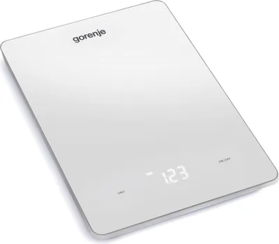 Zdjęcie produktu dla Gorenje KT10LBW, Elektroniczna waga kuchenna, 10 kg, 1 g, Biały, Szkło, Szkło