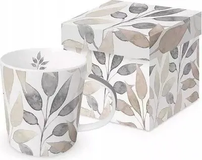 Image de PPD Scandic Leaves white Trend Mug, en boîte cadeau, tasse à anse, tasse à café, mug, New Bone China, 400 ml, 160302356