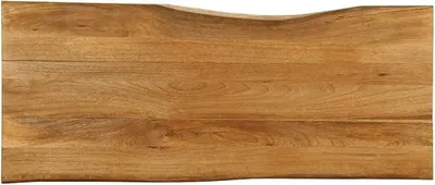 Imagen del producto de Tablero de mesa de madera maciza de mango, con borde natural, de 140x60x2,5 cm