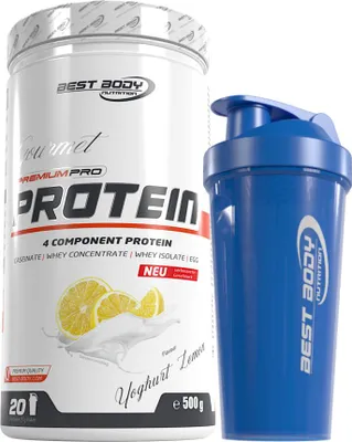 Produktbild von Best Body Nutrition - Gourmet Protein - Yoghurt Lemon - 500 g Dose + Shaker