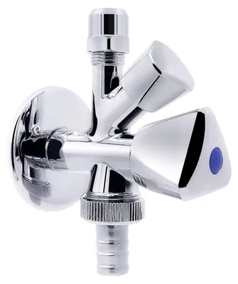 Productafbeelding van Combi-hoekventiel 11114 - DN 15-1 - Zelfdichtend - Verchroomd