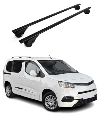 Image de Barres de toit Transversales pour Toyota Proace 2016-2026 Acier Noir 2Pcs, Image générée par une IA