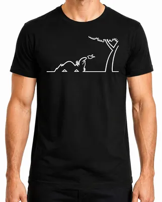Imagen del producto de Camiseta para hombre, marca Linea Balum, diseño "Strichmännchen" de Osvaldo Cavandoli, color , talla S