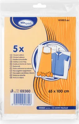 Produktbild von 50x Kleiderschutzhüllen Kleidersäcke 65 x 100 cm transparent