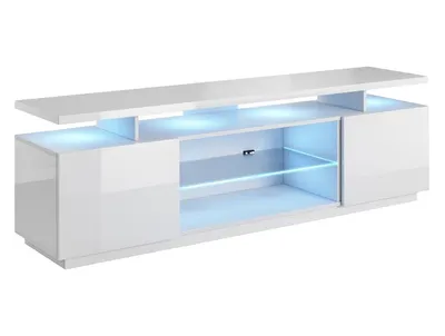 Produktbild von RTV-Schrank EVA 180x40x56 weiß/weiß glänzend