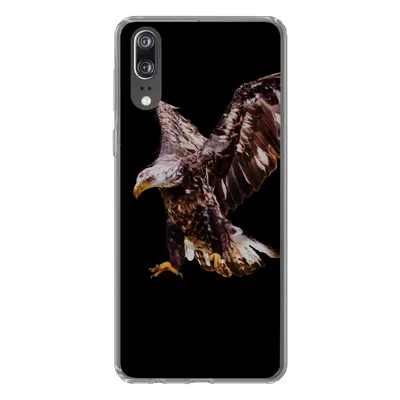 Produktbild von MuchoWow® Handyhülle Schutzhülle Hülle für Huawei P20 Adler - Vogel - Federn Silikon Softcase Handy Hülle - Hardcover