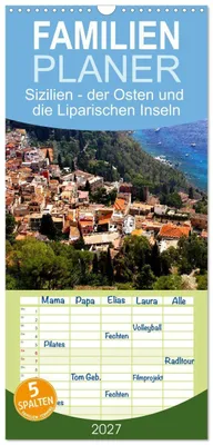 Produktbild von Familienplaner 2027 - Sizilien - der Osten und die Liparischen Inseln mit 5 Spalten (Wandkalender, 21 x 45 cm) CALVENDO