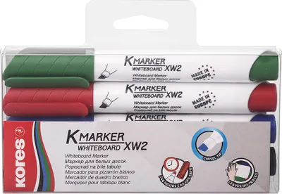 Obrázek produktu pro Kores M20845 Whiteboard- & Flipchart-Marker "K MARKER" 4er Etui