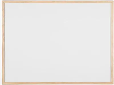 Produktbild von Trocken abwischbares Whiteboard - Kiefernholzrahmen - 80x60 cm
