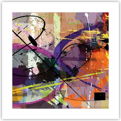Produktbild von Poster - Poster ohne Rahmen - Abstraktion modern - 40x40 cm - Wand Bild - Wanddeko - Wandbilder - Kunstposter - Wandposter - Bilder - Kunstdruck - Wanddekoration - Wandbild - P2XAC40x40-3895