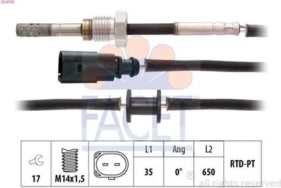 Produktbild von FACET 22.0335 Abgastemperatursensor für VW SHARAN (7M8, 7M9, 7M6) M14x1,5