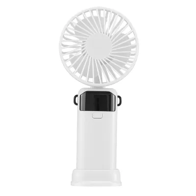 Produktbild von Handventilator Tischventilator tragbar wiederaufladbar Handyhalterung Weiss