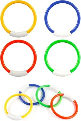 Produktbild von Tauchringe 8 Stück, 5 1/2 Zoll Durchmesser, Unterwasser Spielzeug, für Tauchtraining
