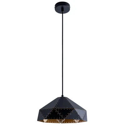 Produktbild von Pendelleuchte Hängelampe Esszimmer Esstischlampe Steampunk Lampe Textilkabel E27 Farbe  Schwarz-Gold