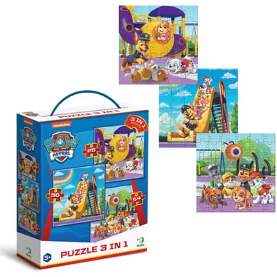 Productafbeelding van Paw Patrol 3-in-1 Puzzel, Speeltuin, 25, 36, 54 stukjes, DODO, 200578