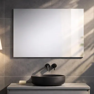 Immagine prodotto di Specchiera per bagno 90x70 cm reversibile con telaio a supporto