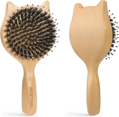 Produktbild von BESTOOL Kleine Haarbürste mit Wildschweinborsten und Nylonstiften
