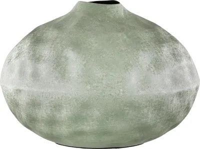 Immagine prodotto di Gilde Vase, bauchig, "Verda", Eisen, grün, VE 2, H. 17 cm, D. 22.5 cm 59188 4063387591888