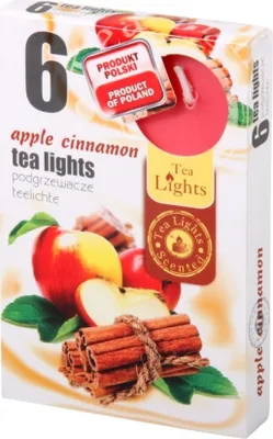 Produktbild von Apfel-Zimt-Tee-Duftkerze (6 Stück) (Brenndauer 6x3-4 Stunden)
