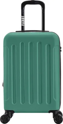 Produktbild von Flexot® Trolley - Handgepäck Koffer M Graugrün – Aluminium-Teleskopstange, ABS-Hartschale, erweiterbar 20%, Größe M, 360° Rollen – Koffer, Rollkoffer, Bordcase, Suitcase, Luggage