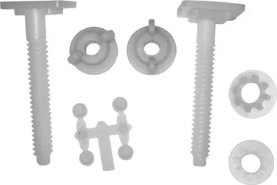 Image de Edm Set Vis Pour Couvercle De Toilettes 9 Cm Blanc Blanc One Size