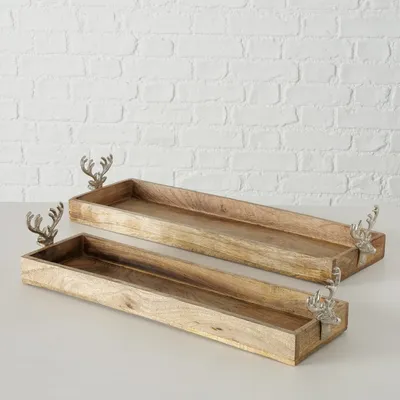 Produktbild von Boltze Gruppe Trebel Dekotablett mangoholz 18 cm (1 Stück)