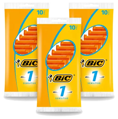 Produktbild von 3 x Bic 1 Sensitive Einwegrasierer für empfindliche Haut - Vorteilspackung - 3 Stücke