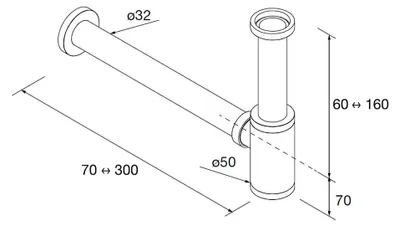 Produktbild von SMART Siphon aus verchromtem Messing
