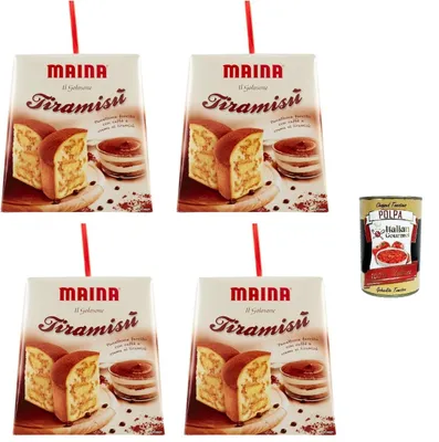 Produktbild von Maina Italian Gourmet Panettone Il Golosone Tiramisù gefüllt Kaffeecreme 4 x 750g