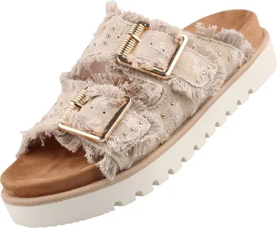 Produktbild von Mustang Damen Pantolette Jeansbeige
