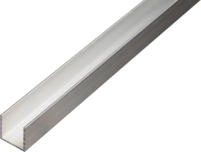 Image de Alberts 474485 Profil en U, aluminium, naturel, 1000 x 20 x 20 mm