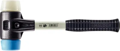 Produktbild von HALDER SIMPLEX TPE-Weichhammer / Nylon mit verstärktem Tempergussgehäuse und Glasfaserstiel - D=30 mm - 3718.030