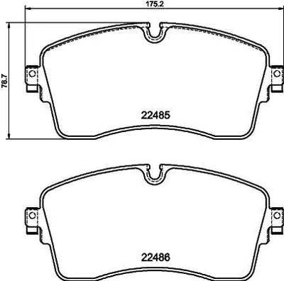 Produktbild von HELLA Bremsbeläge Satz Vorne Bremsklötze für JAGUAR E-Pace (X540) 8DB 355 039-281